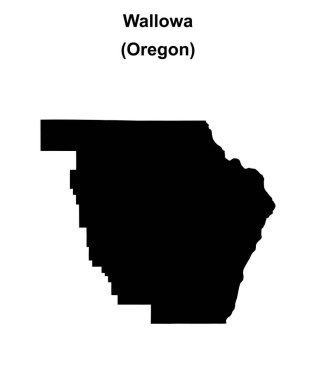 Wallowa İlçesi (Oregon) boş ana hat haritası
