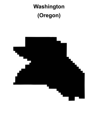 Washington County (Oregon) boş ana hat haritası