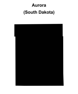 Aurora County (Güney Dakota) boş ana hat haritası