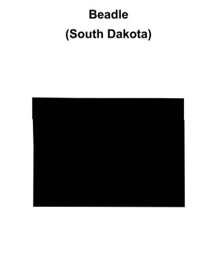 Beadle County (Güney Dakota) boş ana hat haritası