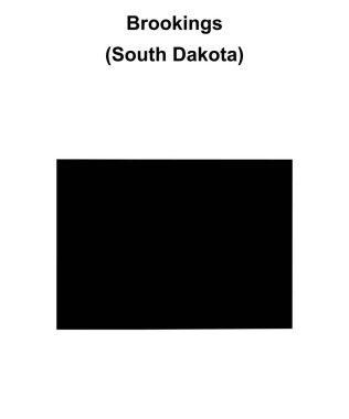 Brookings County (Güney Dakota) boş ana hat haritası