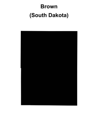 Brown County (Güney Dakota) boş ana hat haritası