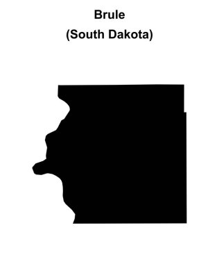 Brule County (Güney Dakota) boş ana hat haritası