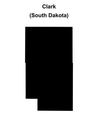 Clark County (Güney Dakota) boş ana hat haritası
