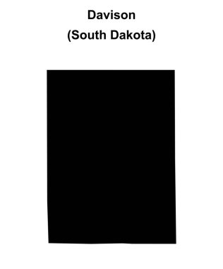 Davison County (Güney Dakota) boş ana hat haritası