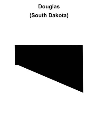 Douglas County (Güney Dakota) boş ana hat haritası