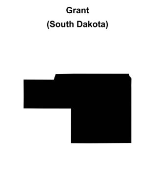 Grant County (Güney Dakota) boş ana hat haritası