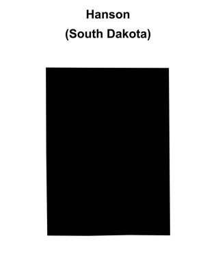 Hanson County (Güney Dakota) boş ana hat haritası