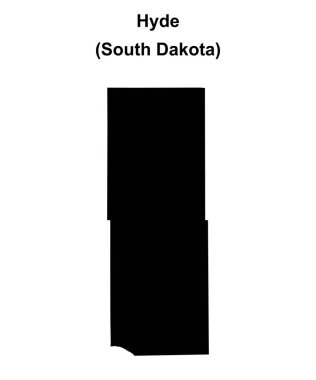Hyde County (Güney Dakota) boş ana hat haritası