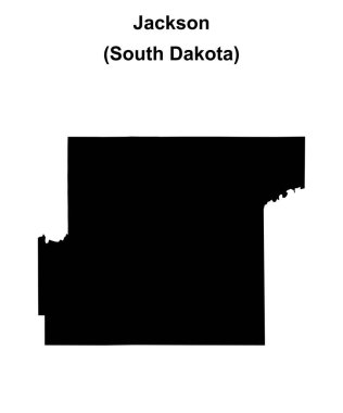Jackson County (Güney Dakota) boş ana hat haritası