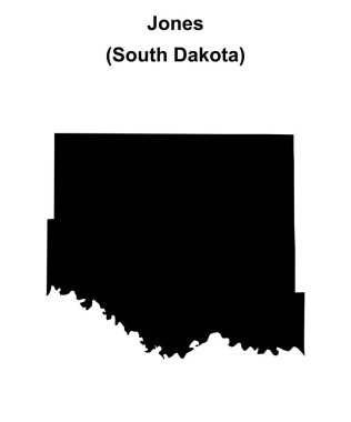 Jones County (Güney Dakota) boş ana hat haritası