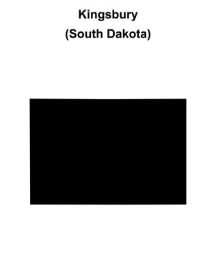 Kingsbury County (South Dakota) blank outline map clipart