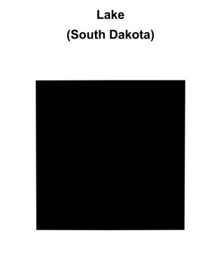 Lake County (South Dakota) blank outline map clipart