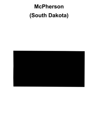 McPherson İlçesi (Güney Dakota) boş ana hat haritası