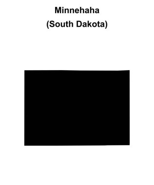 Minnehaha County (South Dakota) blank outline map clipart