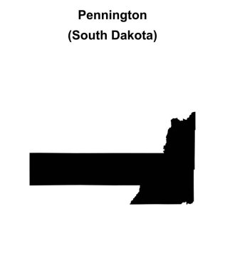 Pennington County (Güney Dakota) boş ana hat haritası