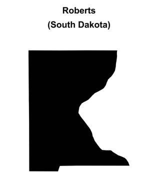 Roberts County (Güney Dakota) boş ana hat haritası