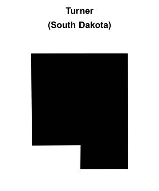 Turner County (Güney Dakota) boş ana hat haritası