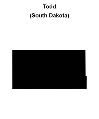 Todd County (Güney Dakota) boş ana hat haritası