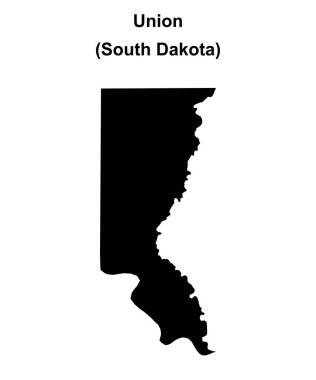 Union County (Güney Dakota) boş ana hat haritası