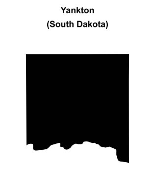 Yankton İlçesi (Güney Dakota) boş ana hat haritası