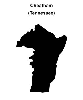 Cheatham County (Tennessee) boş ana hat haritası