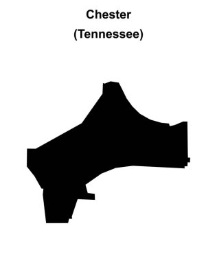Chester County (Tennessee) boş ana hat haritası