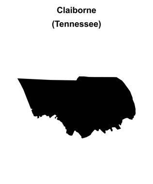 Claiborne County (Tennessee) boş ana hat haritası