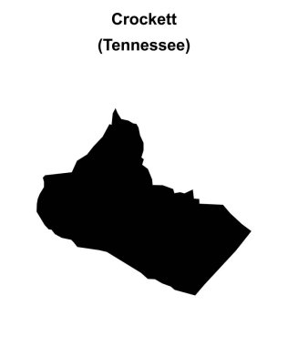 Crockett County (Tennessee) boş ana hat haritası