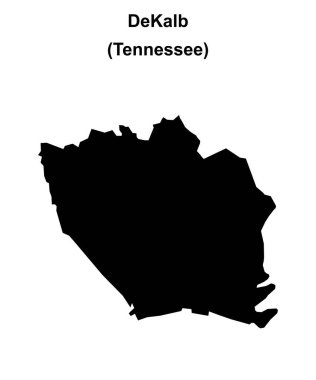 DeKalb İlçesi (Tennessee) boş ana hat haritası