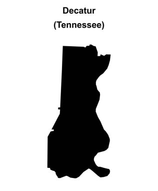 Decatur İlçesi (Tennessee) boş ana hat haritası