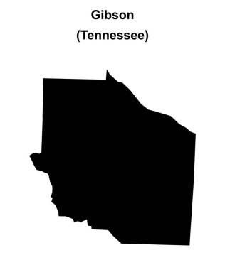 Gibson County (Tennessee) boş ana hat haritası