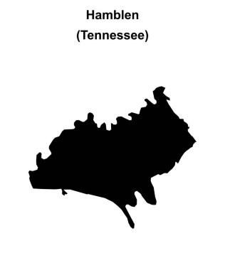 Hamblen İlçesi (Tennessee) boş ana hat haritası