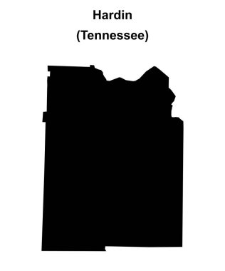 Hardin İlçesi (Tennessee) boş ana hat haritası