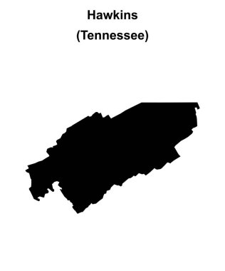 Hawkins County (Tennessee) boş ana hat haritası