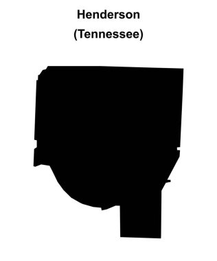 Henderson County (Tennessee) boş ana hat haritası