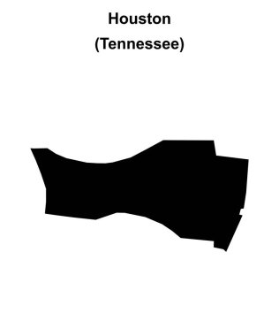 Houston County (Tennessee) boş ana hat haritası