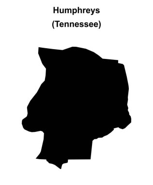 Humphreys County (Tennessee) boş ana hat haritası