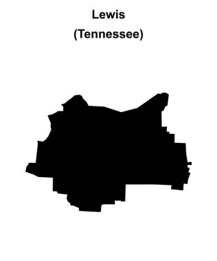 Lewis County (Tennessee) boş ana hat haritası