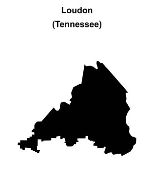 Loudon County (Tennessee) boş ana hat haritası