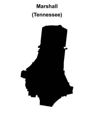 Marshall County (Tennessee) boş ana hat haritası