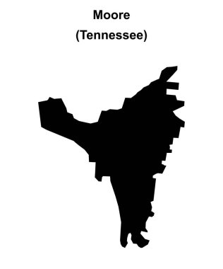 Moore County (Tennessee) boş ana hat haritası