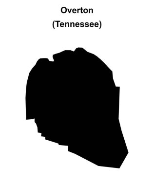 Overton County (Tennessee) boş ana hat haritası