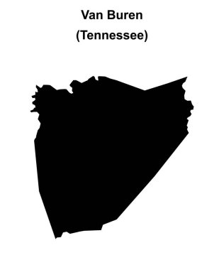 Van Buren İlçesi (Tennessee) boş ana hat haritası