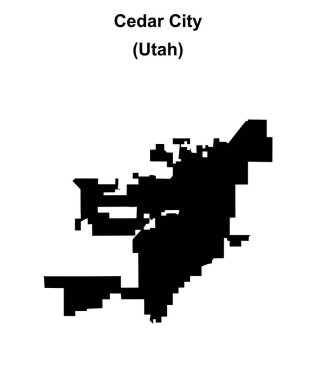 Sedir Şehri (Utah) boş ana hat haritası