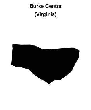 Burke Centre (Virginia) blank outline map clipart