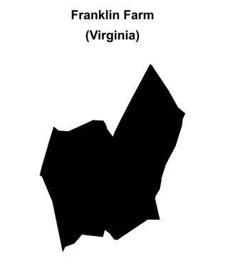 Franklin Farm (Virginia) blank outline map clipart