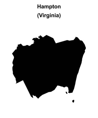 Hampton (Virginia) boş ana hat haritası
