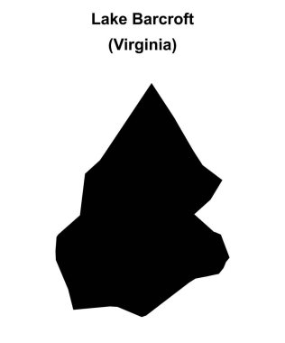 Barcroft Gölü (Virginia) boş ana hat haritası