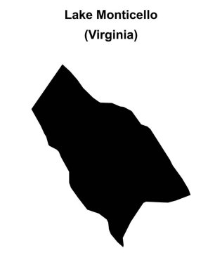 Monticello Gölü (Virginia) boş ana hat haritası
